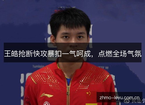 王皓抢断快攻暴扣一气呵成,点燃全场气氛 王皓抢断快攻暴扣一气呵成,点燃全场气氛